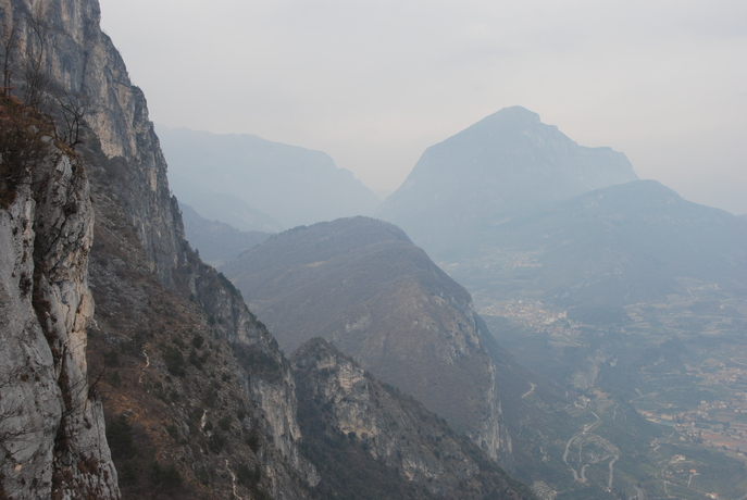 Blick auf den Amicizia Klettersteig