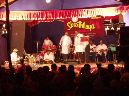 Show program during Puja festivities