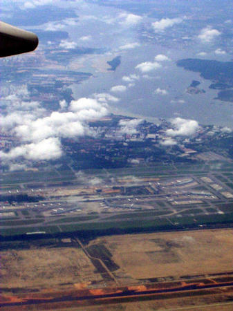 Anflug auf Singapur