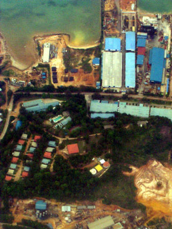 Anflug auf Singapur