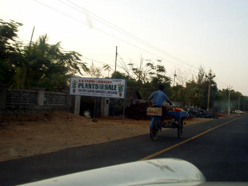 Strassenszene auf dem Weg nach Madras