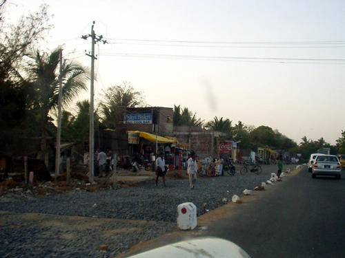 Strassenszene auf dem Weg nach Madras