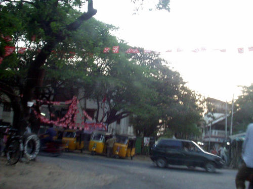 Strassenszene auf dem Weg nach Madras