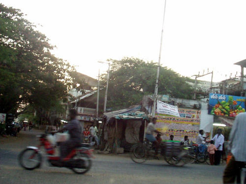 Strassenszene auf dem Weg nach Madras