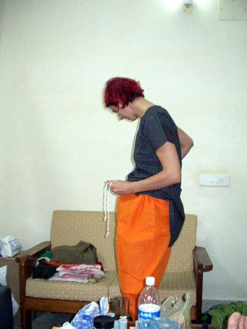 Moni testing her new Churidar