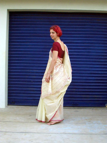 Saree 'wrong' way round