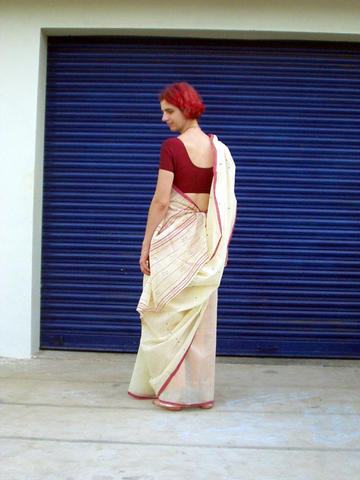 Saree 'wrong' way round