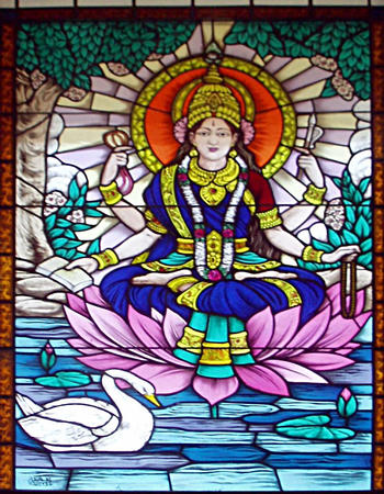 Fensterbild im Lakshmitempel
