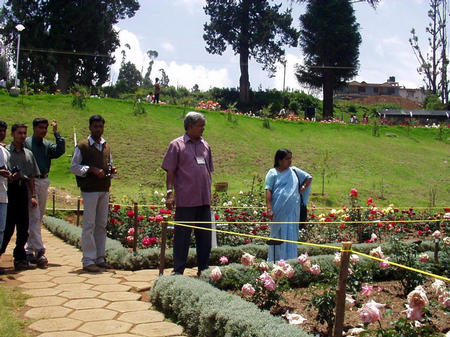 Ooti -- Rosegarden, mitte Murthy, rechts Indra