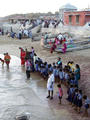 school class at the beach