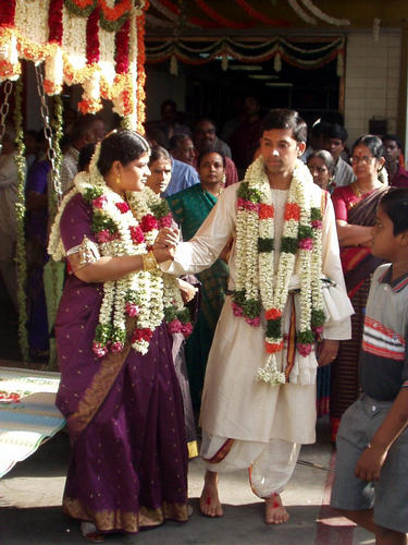 The bride arrives