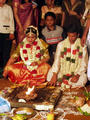 The fire (Agni) serves at witness to the wedding