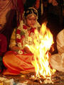 The fire (Agni) serves at witness to the wedding