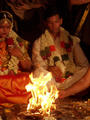 The fire (Agni) serves at witness to the wedding