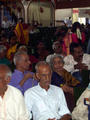 Murthy's parents (blue dress and shirt)